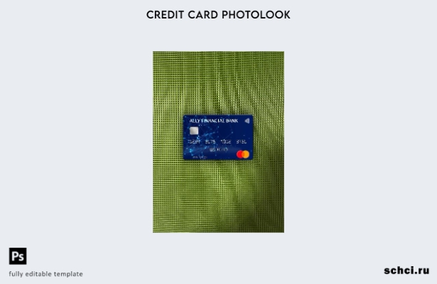цифровая загрузка USA Ally Financial Bank, шаблон Mastercard Photolook спереди